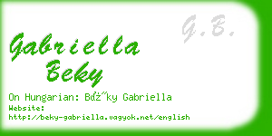 gabriella beky business card